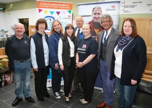 Anthony O'Flynn, Pauline McGann, Irene O'Leary, Rebecca Doyle, Robert Gerard, Oonagh Heffernan, Pat Kent and Orla Doyle pictured at the launch of the Waves Music Festival in Loftus Hall. Pic: John Walsh