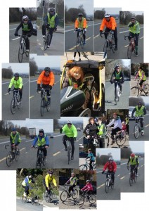 All the cyclists that took part in the charity cycle.