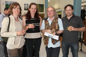 Grainne Stafford, Imogen Stafford, Denis Collins and Lar Joyce pictured at the launch of the Enniscorthy Showcase Exhibition in The Presentation Centre, Enniscorthy. Pic: John Walsh