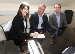 Echo reporter Niamh Devereux, Barry Ennis and Brian Byrne. Pic: John Walsh