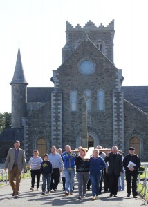 Carrying the cross from St Michael's Church through the streets of Gorey on Good Friday. Pic: Christy Farrell.