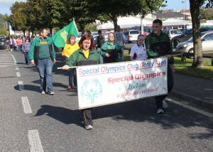 Supporters and well-wishers take to the streets of Gorey to welcome home dual medal winner Shona Gregan. Pic: Christy Farrell.