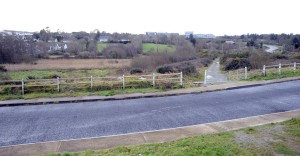 The site in Carcur where the 'People's Park' is proposed to be constructed. This plan is now in doubt due to high remediation costs. Pic: Jim Campbell