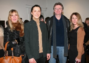 Carmel Corish-Wallace, Caolán Barron (artist), Tom Mooney (performed launch) and Teresa Boyle at the launch of Caolán Barron's exhibition 'Kay's' in Wexford Arts Centre. Pic: John Walsh