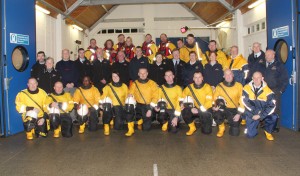 Members of the RNLI Wexford are pictured at their AGM in the boathouse. Pic: Christy Farrell