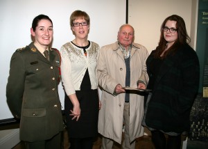 Capt. Claire Mortimer, Grainne Doran (archivist Wexford. Co. Council), Tommy O'Sullivan and Karen O'Connor pictured at the launch of ‘The Irish Volunteers in Focus 1913 – 1918’ exhibition in Enniscorthy Castle. Pic: John Walsh