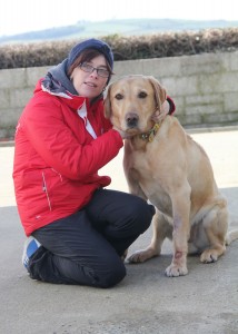 Michelle Moorehouse is pictured with her dog Jack. Pic: Christy Farrell