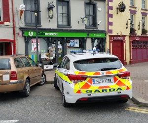 Scene of an armed robbery at Enniscorthy this morning.