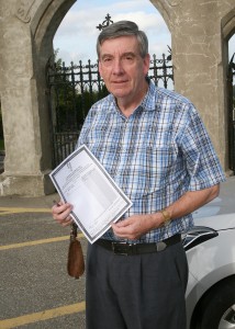 72 year old New Ross man, Denis North who got an A1 in history in the Leaving Cert. Pic: John Walsh