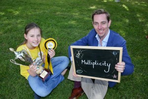 Dara Tuinstra and Ryan Tubridy on the Spelling Bee Show.