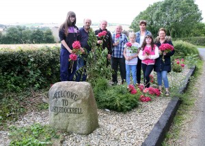 Castledockrell Amenity Group members pictured at their beautifull garden entering Castledockrell village which was vandalised on Friday night-Saturday morning last. Pic: John Walsh