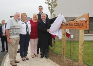Pictured at the unveiling of the name of the new sheltered housing project in Kilanerin are Michael and Denise Wharton, Janice Lamb and Kevin Walker. Pic: Christy Farrell