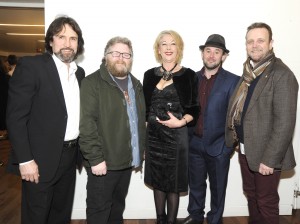 Pictured at the movie premiere 'Staid' in the National Opera House were Stephen Murphy, Paul O'Brien, Adrienne Meyler, Paul Creane, Michael Londra. Pic: Jim Campbell