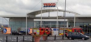 Two units of New Ross Fire Service attended the scene of a small fire at Tesco in New Ross last week