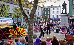 The Fanzini Brothers entertain the crowd in the Bullring during last year's JestFest.