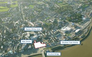 The site which is for sale includes the car park at Wexford bridge, Metro Bar and two other units.