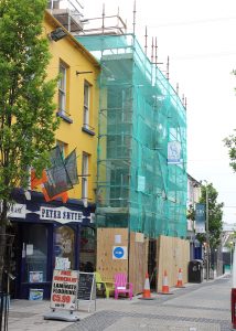 Former Sheehan's shop, Rafter St., Enniscorthy undergoing renovation. Pic: John Walsh