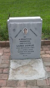 The theft of the flower pot from the memorial to Lena Doyle has caused much upset for her family