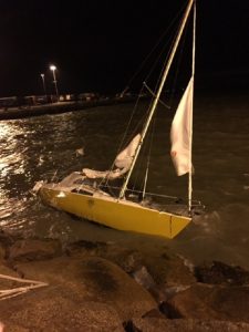 Rosslare launch to yacht at rock armour