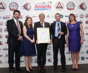 Pictured (left-to-right) at the recent safety awards were: Fergal McKevitt, NISO Secretary, Aiden Hassett, John Carley, Paul L’Estrange and Amanda Richards – all from Wexford County Council